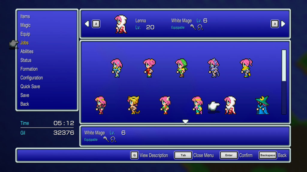 Final Fantasy V Pixel Remaster features new sprites overseen by original artist Kazuko Shibuya.